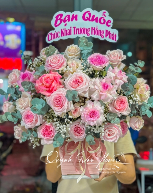 Giỏ hoa Hồng tại Dĩ An