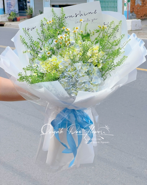 Bó hoa Cẩm Tú cầu mix cúc tana 