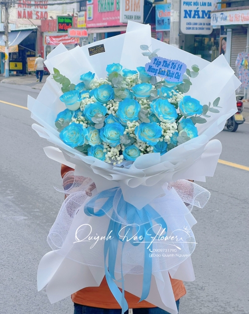 Bó hoa xanh dương  Thuận an 