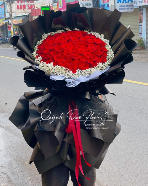 Bó hoa hồng đỏ 99 bông tại quận 2