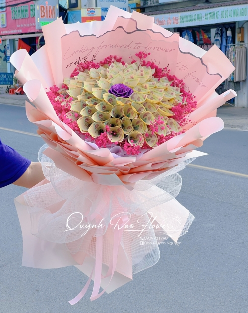 Bó hoa tiền 10k 65 tờ tại Thủ Đức 