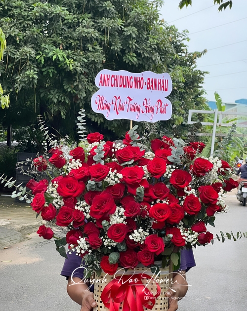Giỏ hoa để bàn to đẹp 