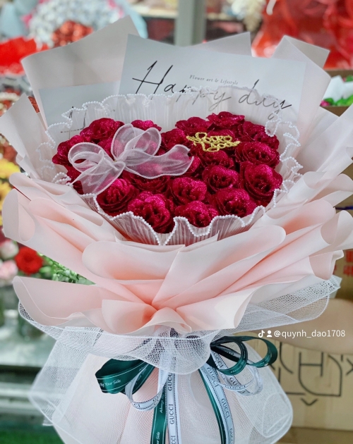 Bó hoa trái tim tặng người thương 