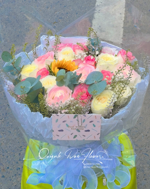 Bó hoa kiểu Hàn tặng tốt nghiệp 