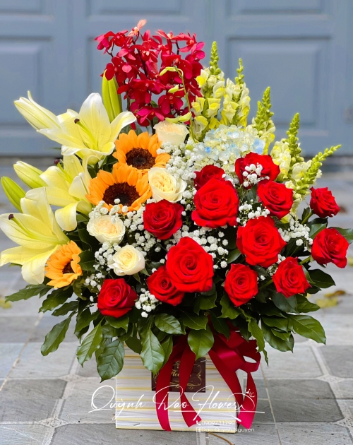 Giỏ hoa tặng sếp nam