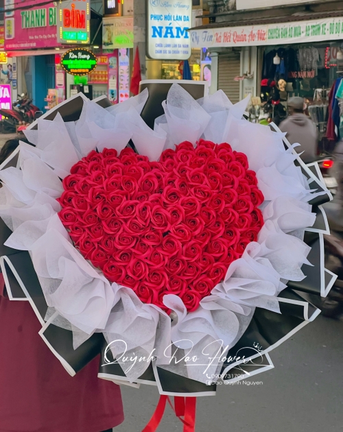Bó hoa sáp 99 bông sáp tim
