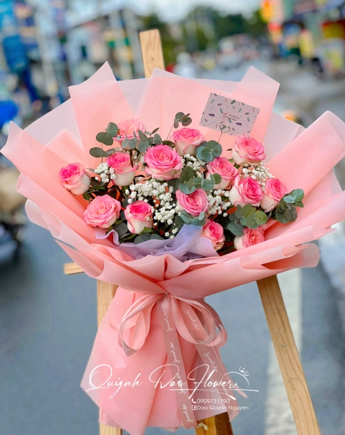 Bó hoa hồng song hỷ đẹp nhẹ nhàng 