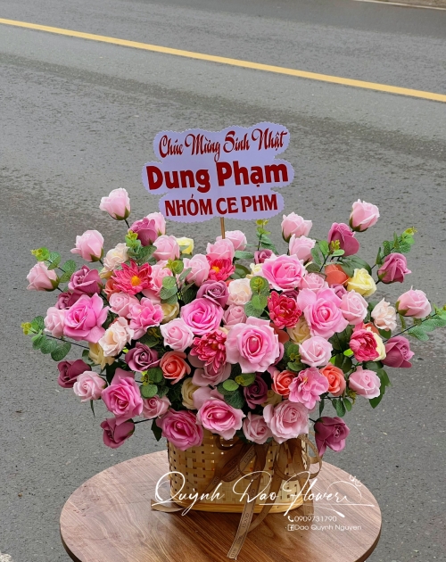 Giỏ hoa sáp mừng sinh Nhật tại quận 7