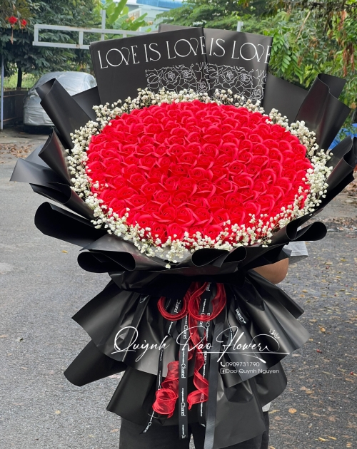 Bó hoa 140 bông sáp to đẹp 