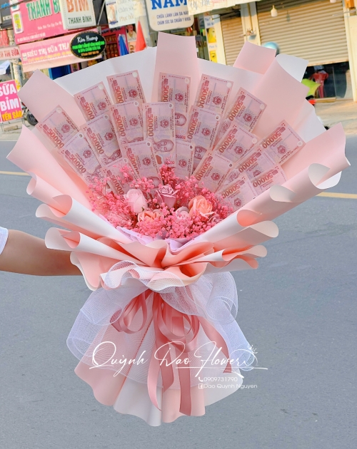 Bó hoa tiền 50k tại thủ Đức 