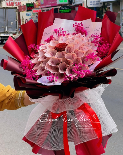 Bó hoa tiền 50k to đẹp 
