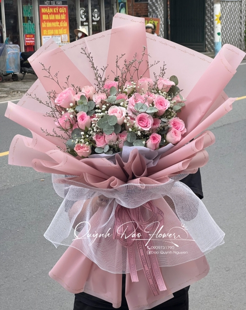 Bó hoa hồng lạc than to sang trọng 