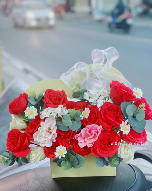 Giỏ hoa trái tim tặng người yêu 