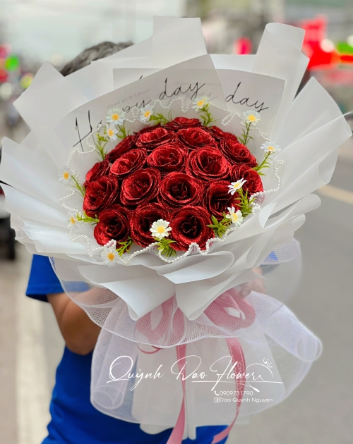 Bó hoa sáp nhũ tặng bạn 