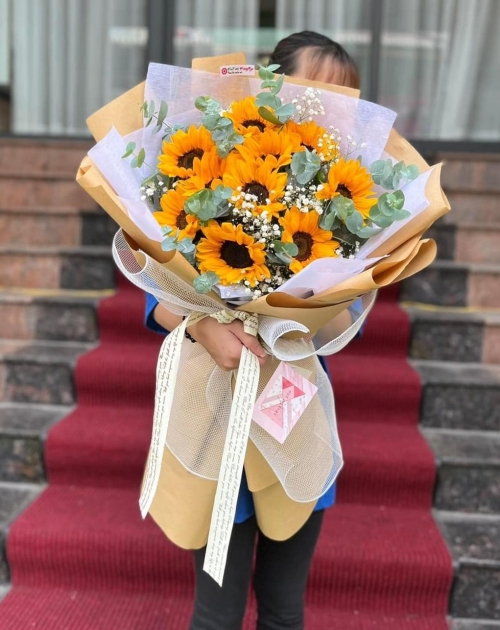 Bó hoa hướng dương 9 bông giá rẻ 