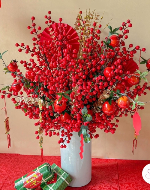 Hoa để trưng bàn tết