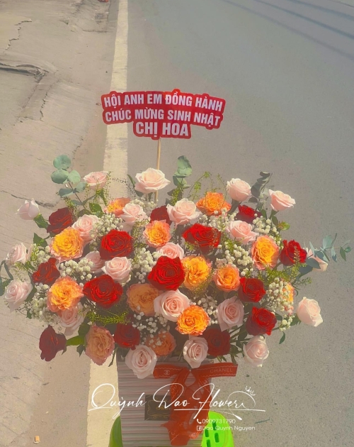 Giỏ hoa tặng sinh nhật mẹ yêu 