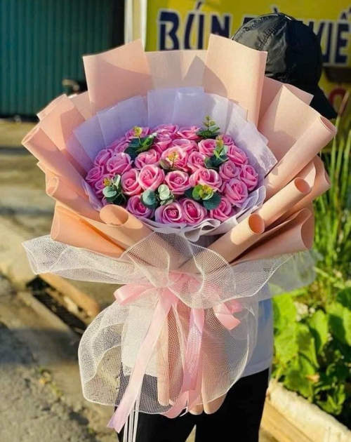 Bó hoa Hồng sáp 50 bông
