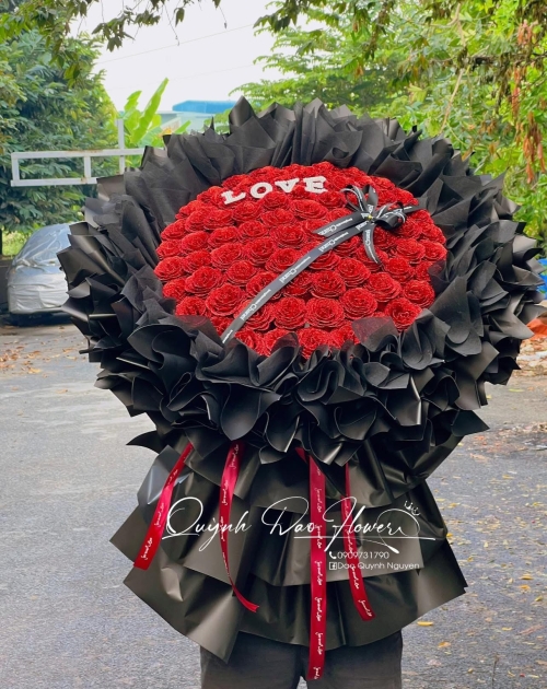 Bó hoa kim tuyến tròn công chúa to đẹp 