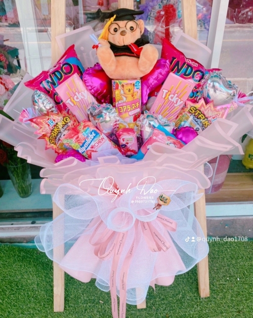 Hoa Bánh Kẹo Gấu Tốt Nghiệp Ý Nghĩa