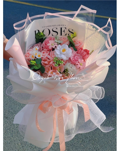 Bó hoa sáp mix dễ thương 