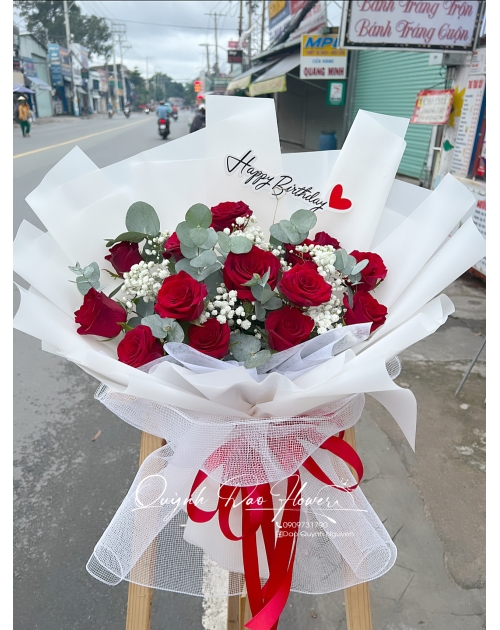 Bó hoa hồng ecudor đẹp sang trọng 