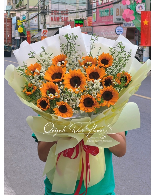 Bó hoa hướng dương to đẹp thủ Đức 