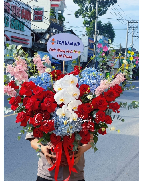 Giỏ hoa cao cấp to đẹp 