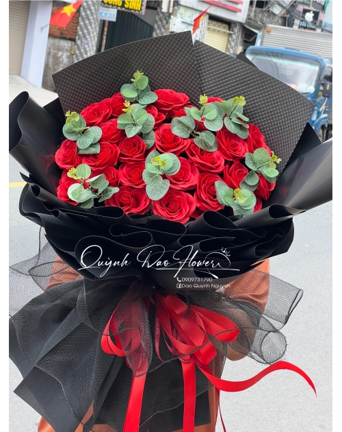 Bó hoa sáp cao cấp đỏ