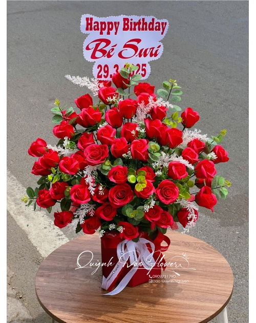 Giỏ hoa sáp tặng sinh nhật tại Dĩ An, Bình Dương, Thủ Đức 