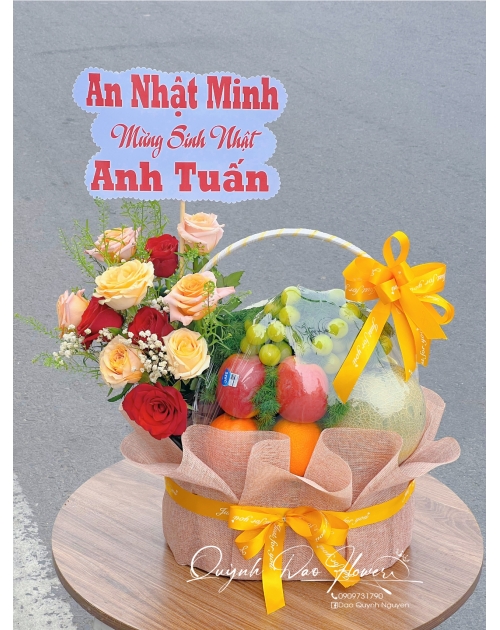 Giỏ trái cây tặng sinh nhật bạn nam