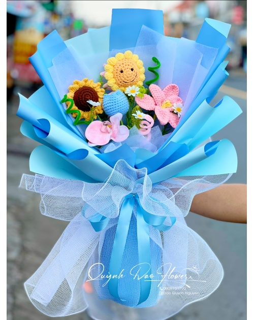 Bó hoa len nhỏ xinh tặng tốt nghiệp 