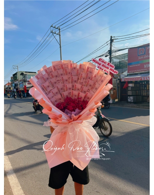 Bó hoa tiền 50k 40 tờ