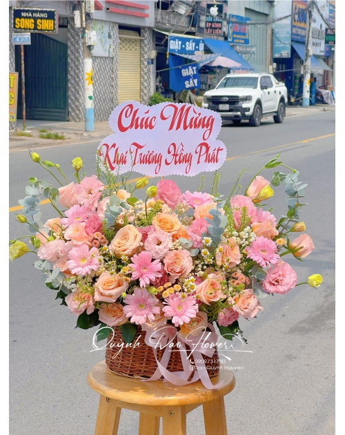 Giỏ hoa mừng nhà mới 
