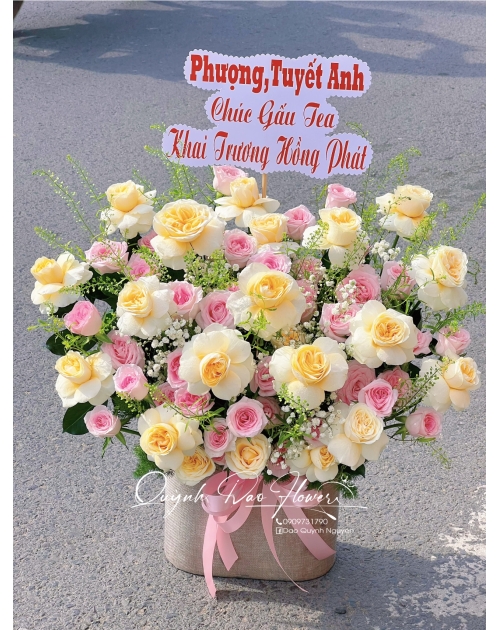 Giỏ hoa khai trương biên hoà đồng nai