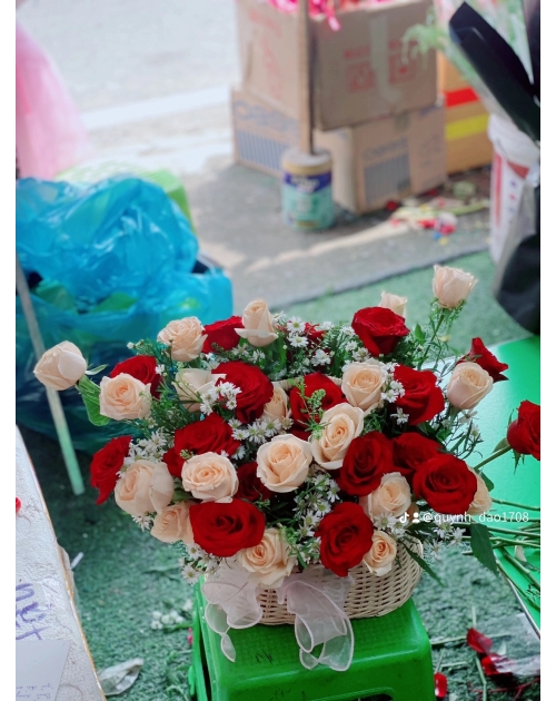 Giỏ hoa tặng khai trương 
