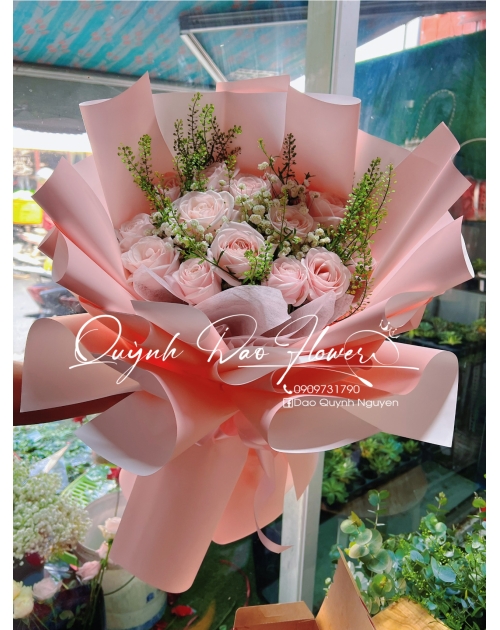 Bó hoa Hồng kem dâu  thủ Đức 