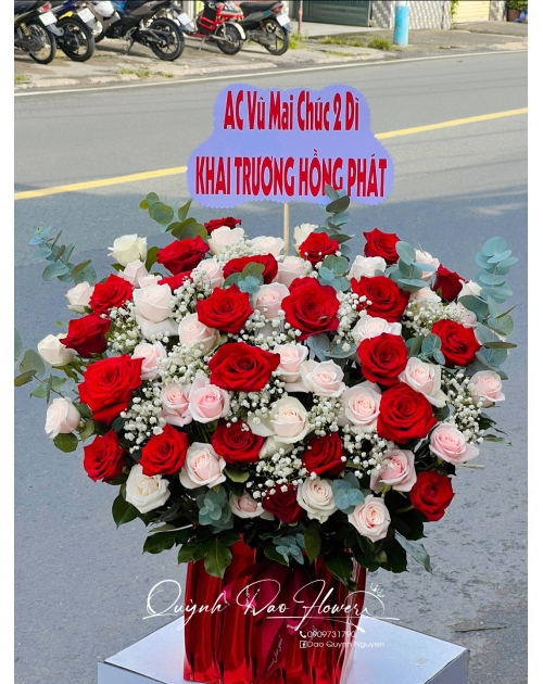 Giỏ hoa to đẹp tặng sếp 