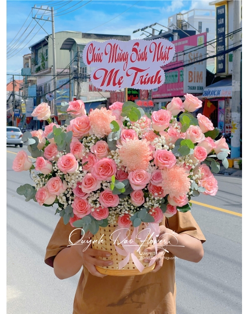 Giỏ hoa xinh khai trương 