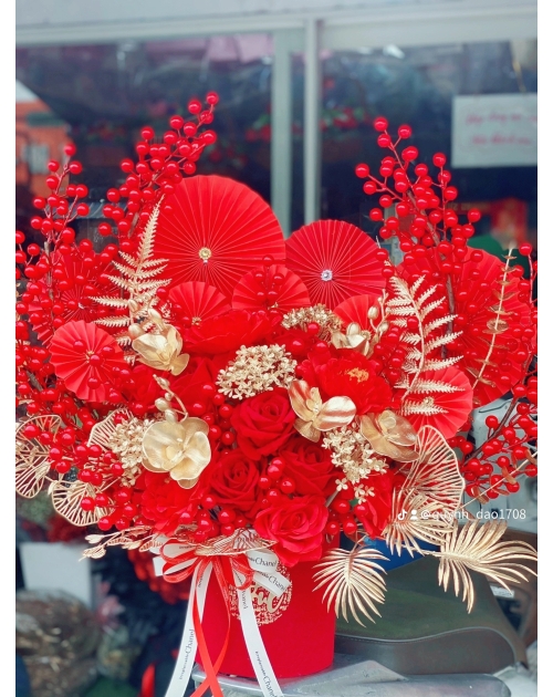 Bình đào đông trang trí Tết, tặng khai trương to đẹp 
