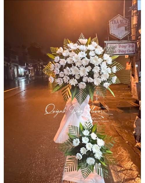 Kệ tang cúc trắng 