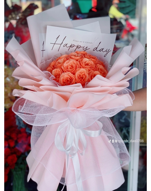 Bó hoa màu cam tặng bạn