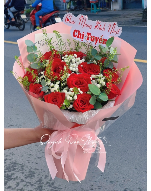 Bó hoa Hồng đỏ thuận giao, bình dương 