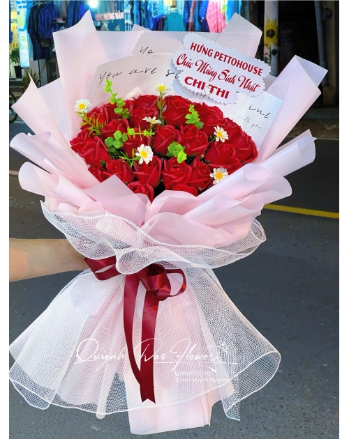 Bó hoa sáp 25 bông tặng sinh nhật 