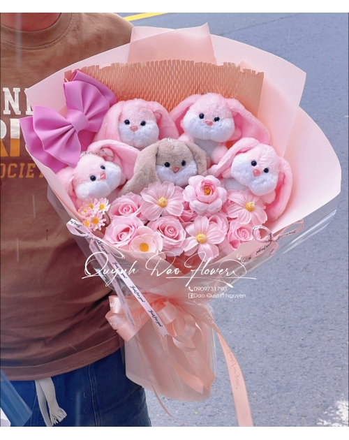 Bó hoa thỏ 20/10