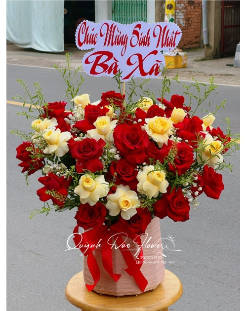 Giỏ hoa mùng sinh nhật vợ tại Thủ Đức 