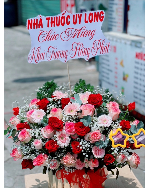 Giỏ hoa khai truong rẻ đẹp tại Thủ Đức