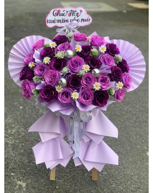 Kệ khai trương hoa sáp mini đẹp rẻ