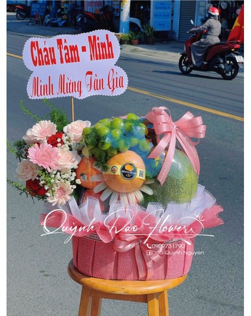 Giỏ trái cây Tone Hồng 