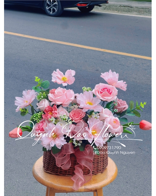 Giỏ hoa sáp thủ Đức , bình dương 